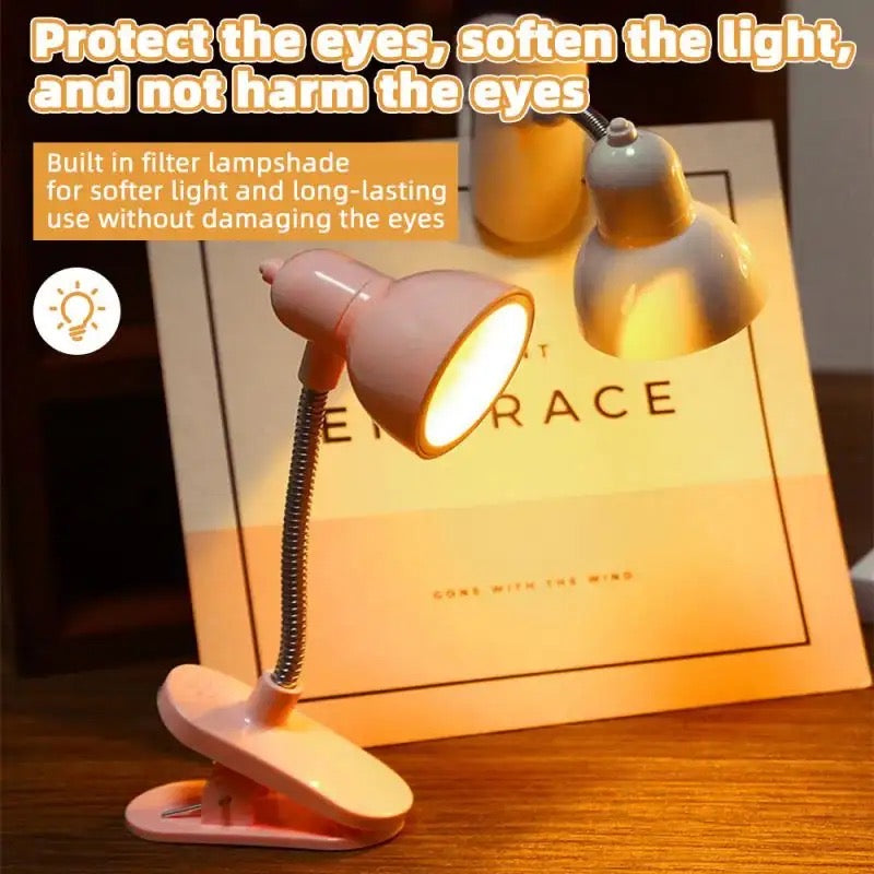 Mini Book Lamp, 360 Rotatable lamp With Clamp, Mini Clip On Study Desk Lamp, Flexible Bedside Table Lighting Lamp, Home Portable Book Clip Lamp Mini Book Lamp, 360 Rotatable lamp With Clamp, Mini Clip On Study Desk Lamp, Flexible Bedside Table Lighting Lamp, Home Portable Book Clip Lamp